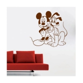 Decor Villa Micky and Pluto PVC Wall Stickers