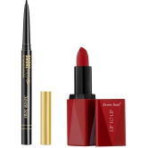 Seven Seas Lip To Lip Long Lasting Matte Lipstick With Smoke Eyes Non Transferable Revolving Kajal