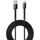 Portronics Black 3A Type C Cable 2 Meters - Black