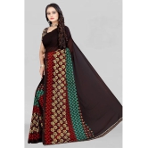 LEELAVATI - Brown Georgette Saree With Blouse Piece ( Pack of 1 ) - Brown