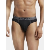 Jockey 8044 Men Super Combed Cotton Rib Solid Brief with Ultrasoft Waistband - Black - None