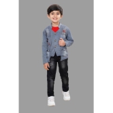 DKGF Fashion - Light Grey Cotton Blend Boys T-Shirt & Jeans ( Pack of 1 ) - None