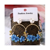 YouBella Jewellery Earrings for women stylish Latest Design Floral Resin Earrings for Girls and Women (Blue) - Blue