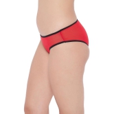 Clovia Pack of 1 Lace Solid Womens Thongs ( Red ) - None