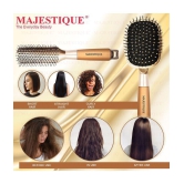 Majestique 4Pcs Hair Brush Set Paddle, Styling, Tail Comb & Wide Tooth Comb