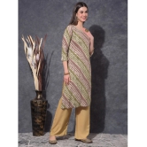 Mamoose Rayon Striped Straight Womens Kurti - Brown ( Pack of 1 ) - None