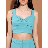 Ketch Sea Green Solid Pant Top Set - None