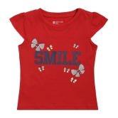 Bodycare Red Cotton Blend Girls T-Shirt ( Pack of 1 ) - None