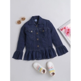 DKGF Fashion - Dark Blue Denim Girls Denim Jackets ( Pack of 1 ) - None