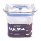 HomePro Fabio Airtight Transparent storage Plastic container pack of 4, Square, 600ml, Blue - Blue