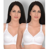 Softskin - White Cotton Non Padded Women's Minimizer Bra ( Pack of 2 ) - None