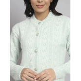 eWools.in Woollen Round Neck Womens Buttoned Cardigans - Green ( ) - None