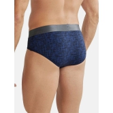 Jockey IC29 Men Tactel Microfiber Elastane Stretch Printed Brief - Rich Royal Blue - None