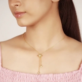 Golden Artsy Floral Necklace