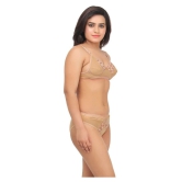 TCG Beige Lace Bra & Panty Set - 34