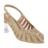 Shoetopia Gold Women''s Sandal Heels - None