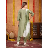 Aarika Green Silk Girls Kurta and Pant Set ( Pack of 1 ) - None