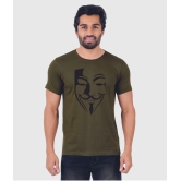 ferocious - Olive Cotton Regular Fit Men's T-Shirt ( Pack of 1 ) - None