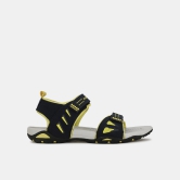 Power Black Sporty Sandal For Men BLACK size 1