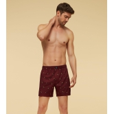 Savanna Cotton Boxers Hornbill Maroon M