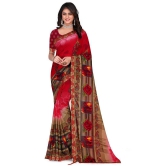 LEELAVATI - Red Georgette Saree With Blouse Piece ( Pack of 1 ) - Red