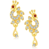 VIVASTRI Golden Stud Earrings ( Pack of 1 ) - Golden