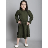 MINI & MING Girls Round Neck A-Line Midi Dress