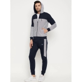 Wild West Navy Blue Fleece Regular Fit Striped Mens Sports Tracksuit ( Pack of 1 ) - None