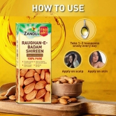 Zandu Raughan E Badam Shireen Sweet Almond Oil for Hair Skin  Digestion-100ml