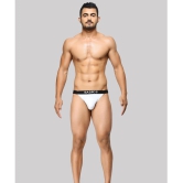 BASIICS By La Intimo - White BCSTH01 Spandex Mens Thongs ( Pack of 1 ) - None