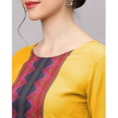 Estela - Yellow Straight Cotton Women's Stitched Salwar Suit ( Pack of 1 ) - None