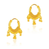 Drashti Collection Golden Bali Earrings ( Pack of 1 ) - Golden