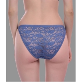 Madam - Blue Lace Self Design Womens Crotchless ( Pack of 1 ) - None