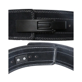 Invincible Heavy Duty Power Lifting Belt with Stainless Steel Lever-Black / L