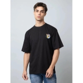 Zeffit Cotton Oversized Fit Printed Half Sleeves Mens T-Shirt - Black ( Pack of 1 ) - None