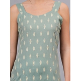 HIGHLIGHT FASHION EXPORT Rayon Printed Straight Womens Kurti - Green ( Pack of 1 ) - None