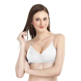 Madam White Cotton Convertable Bra - 36