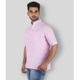 DESHBANDHU DBK - Pink Cotton Mens Regular Kurta ( Pack of 1 ) - None