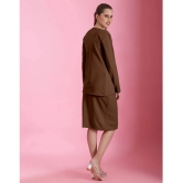 Selvia Brown Solid Skirt Top Set - None