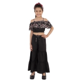 Kids Cave - Black Crepe Girls Jumpsuit ( Pack of 1 ) - None