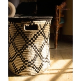 Mira Hand-Woven Laundry Bag With Lid