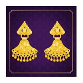 LUV FASHION Golden Drop Earrings ( Pack of 1 ) - Golden