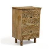 Orchid Homez side table / wooden end table / drawer storage table