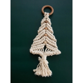 Macrame Christmas Tree - Red and White (Single Piece)-Red