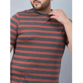 AUSTIVO Cotton Blend Regular Fit Striped Half Sleeves Mens T-Shirt - Multicolor ( Pack of 1 ) - None