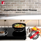 Bergner Bellini Aura Non Stick Frypan | Gas & Induction Compatible | Black 24 cm