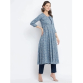 Tissu - Blue Rayon Womens Flared Kurti ( Pack of 1 ) - None