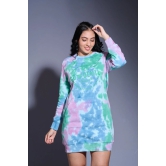 Go Devil in Multi Tye Dye Sweatdress for Women M