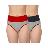 Madam Black,Red PANTY Nylon Solid Womens Hipster ( Pack of 2 ) - None