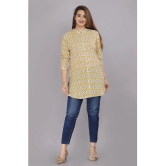 JC4U - Yellow Cotton Flex Womens Straight Kurti ( Pack of 1 ) - None